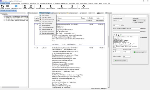 STW-Master Positionsansicht